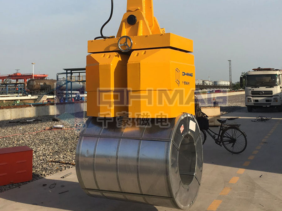 （視頻）鋼卷吊具鋼卷帶立式臥式兩用電永磁起重器電永磁吊廠(chǎng)家定制